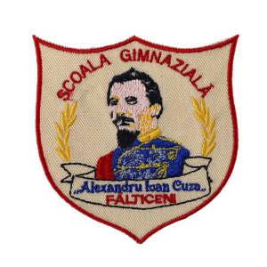 emblema brodată Școala Gimnazială Alexandru Ioan Cuza Fălticeni uniformă elevi